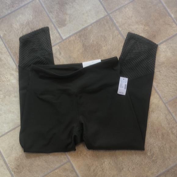Olive Green Athletic Capris - Picture 2 of 3